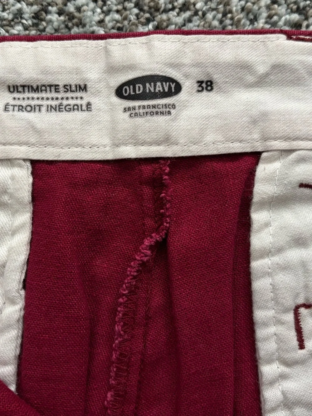 Old Navy Men's Rich Burgundy Flat-Front Shorts